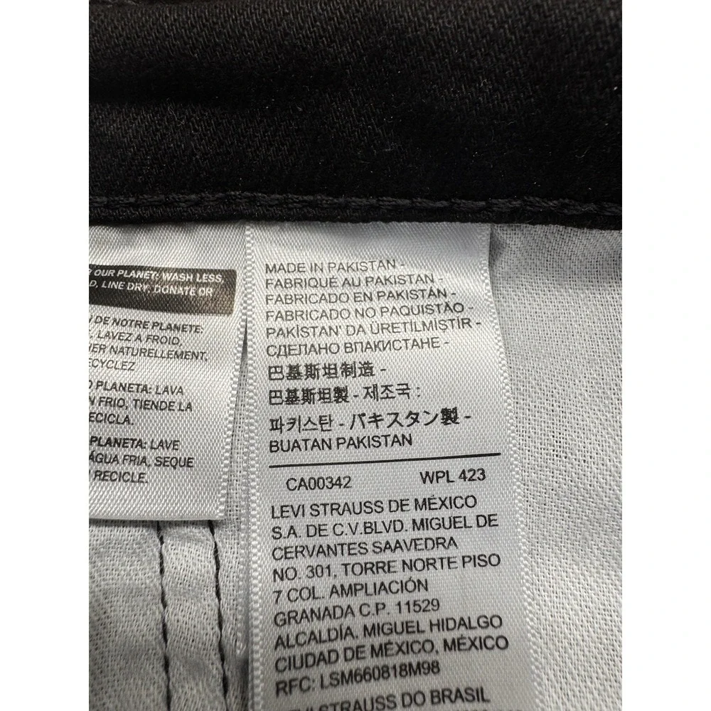 Levis 511 Slim Fit Black Denim‎ Jeans Men's 38X30 Stretch